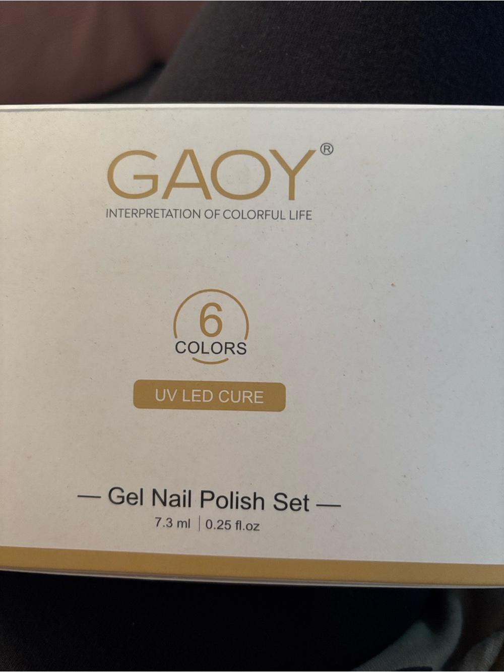 GAOY Gel Nail polish set 6 UV LED Cure Colors Pink tones